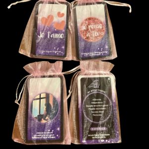 LOT DE 4 EXTENSIONS pour l’Améthyste Love Oracle  
52 cartes trilingue + notices / cartes de 53 à 101