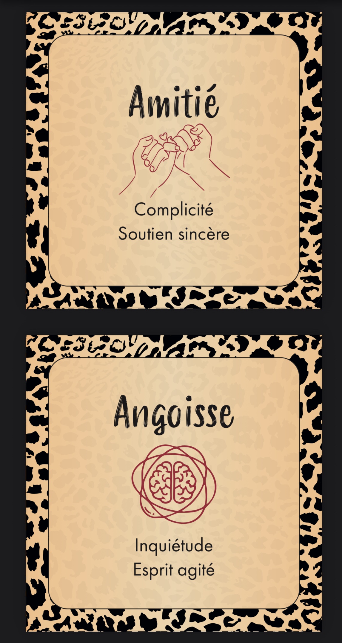 Savana Love Oracle
Jeu divinatoire - Oracle sentimental 52 cartes + notice | Édition limitée auto-éditée ( 29,90€ + 5 de frais de ports ) – Image 2