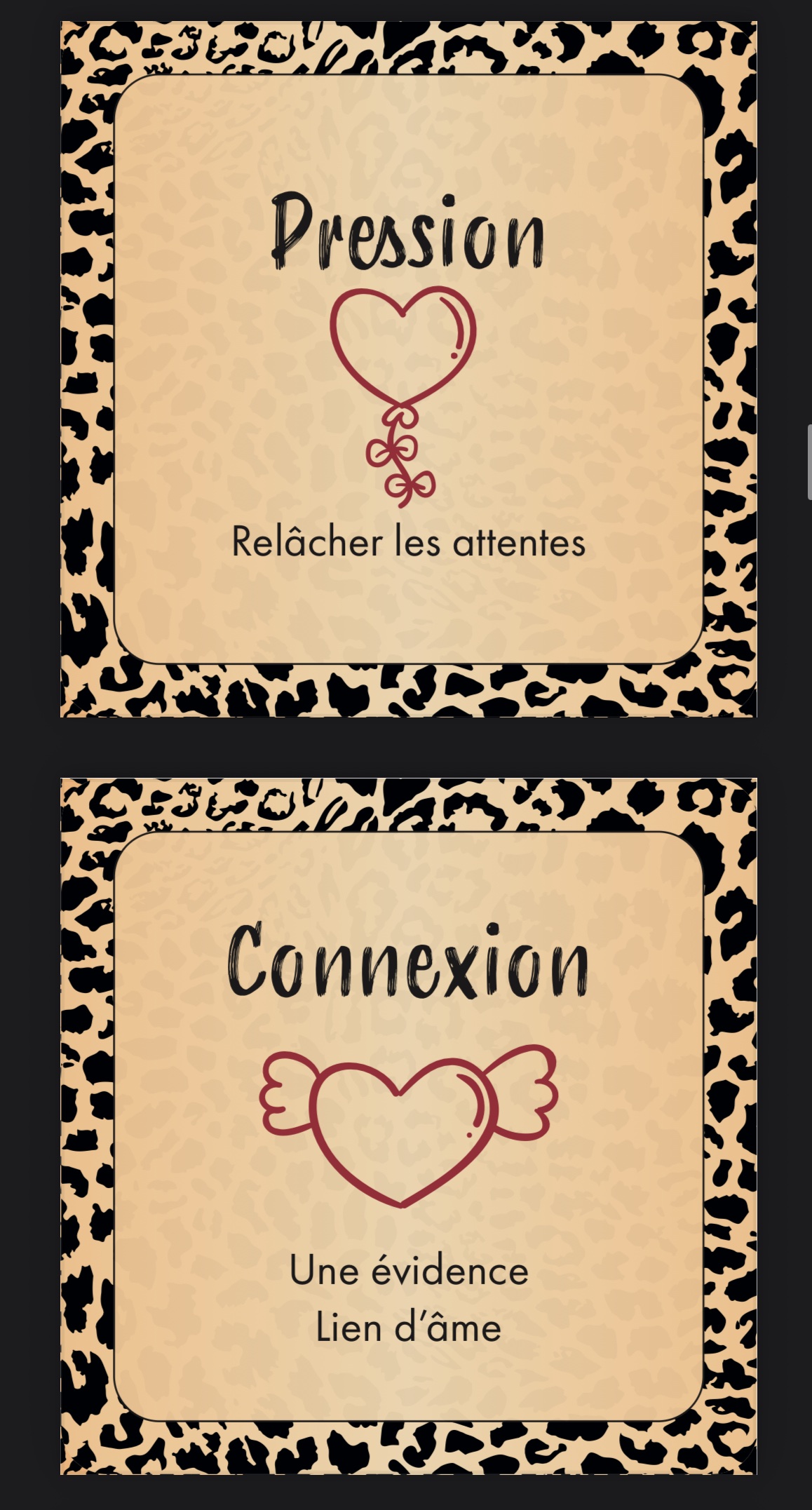 Savana Love Oracle
Jeu divinatoire - Oracle sentimental 52 cartes + notice | Édition limitée auto-éditée ( 29,90€ + 5 de frais de ports ) – Image 7