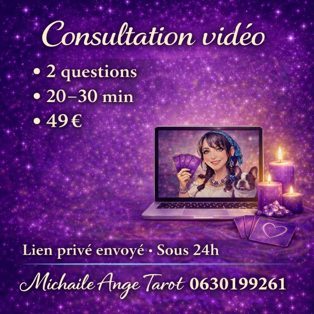 Consultation vidéo enregistrée – 2 questions (env. 30 min ) Réponses en 24h