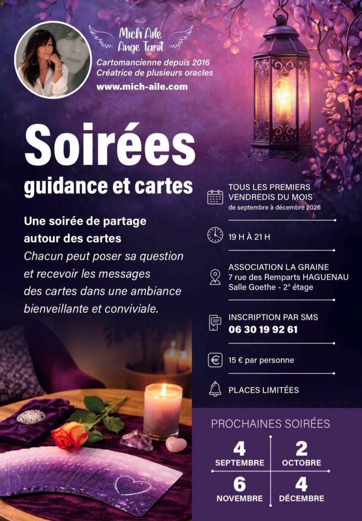 Affiche Soirées Guidance et Cartes à la Graine à Haguenau